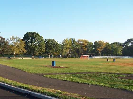 Track course at Merrill Park represents 1.5 miles of the practice of running for the boys and girls.