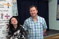 Mr. Brown and one of his favorite students, Milania Burke.