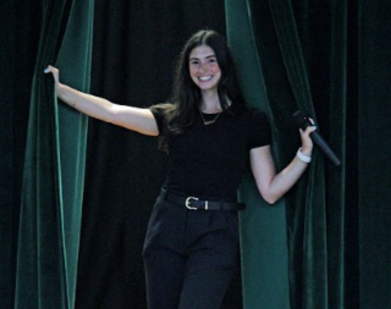 Ms. Popino opening the 2024 Dance Company Spring Showcase 